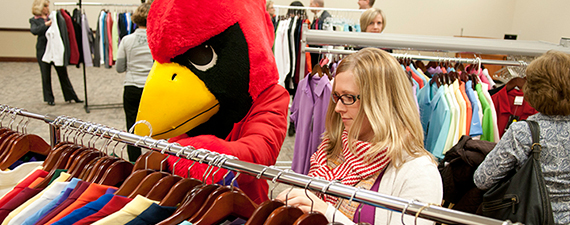 Reggie shopping at trunk show